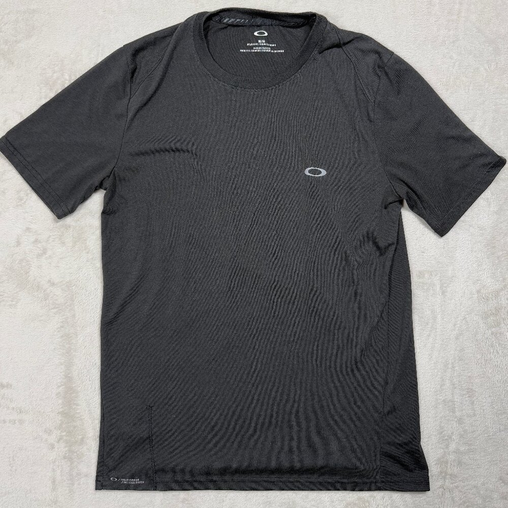 Oakley Eyewear Functional System Logo Short Sleeve Mens MEDIUM Black Shirt
